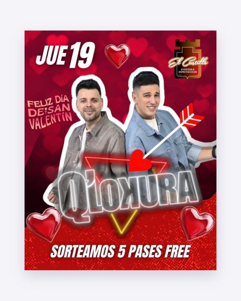 El Castillo: flyer de San Valentín con Q’lokura